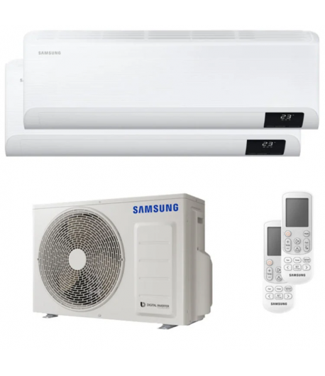 SAMSUNG CLIMATIZZATORE CEBU DUALSPLIT UNITA INTERNA DA 9000+12000 E UNITA ESTERNA BTU INVERTER WI-FI