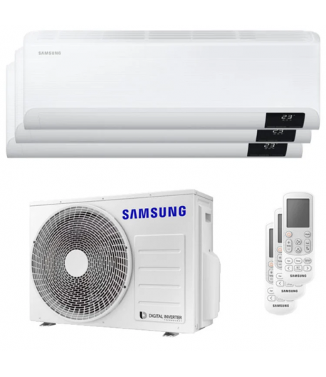 SAMSUNG CLIMATIZZATORE CEBU WI-FI TRIALSPLIT UNITA INTERNA DA 9000+12000+12000 BTU INVERTER A++WI-FI E UNITA ESTERNA 6,8 KW