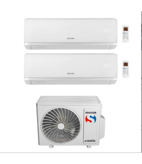 SINCLAIR CLIMATIZZATORE DUALSPLIT 42QHG DA 9000+9000 BTU INVERTER A++ R32 E UNITA ESTERNA 5.3 KW