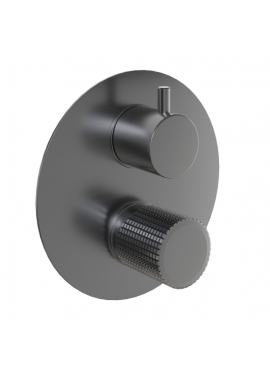 PAINI MISCELATORE INCASSO DOCCIA CON DEVIATORE MODELLO COX GRIP NERO SPEZZOLATO