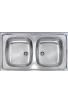 TERMITALY LAVELLO INOX DOPPIA VASCA INCASSO 86 X 50