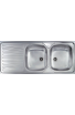 TERMITALY LAVELLO INOX DOPPIA VASCA INCASSO CON GOCCIOLATORIO 86 X 50 DX