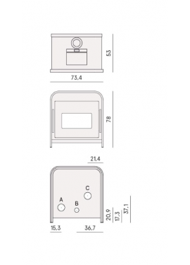 CADEL STUFA A PELLET MODELLO FRAME 9 A+ 9,3 KW COLORE METALLO LIGHT BRONZE