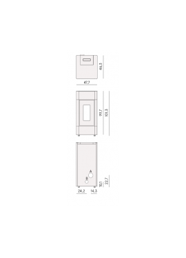 CADEL STUFA A PELLET MODELLO CRISTAL 9 A+ 8,5 KW COLORE METALLO ANTRACITE