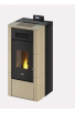 CADEL STUFA A PELLET HYDRO MODELLO RIVER IDRO 16 A++ 16.1 KW COLORE MAIOLICA AVORIO